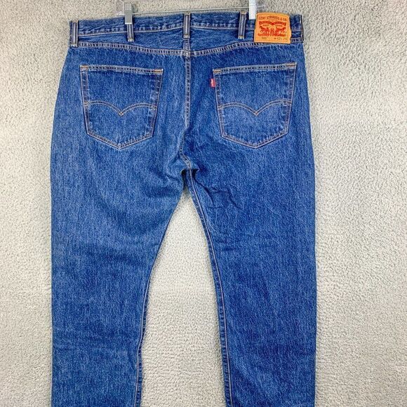 Levis 501 Jeans Mens 42 Blue Button Fly Denim Western Cowboy Outdoor Casual - Picture 7 of 15